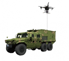 Sistema de drones amarrados para veículos