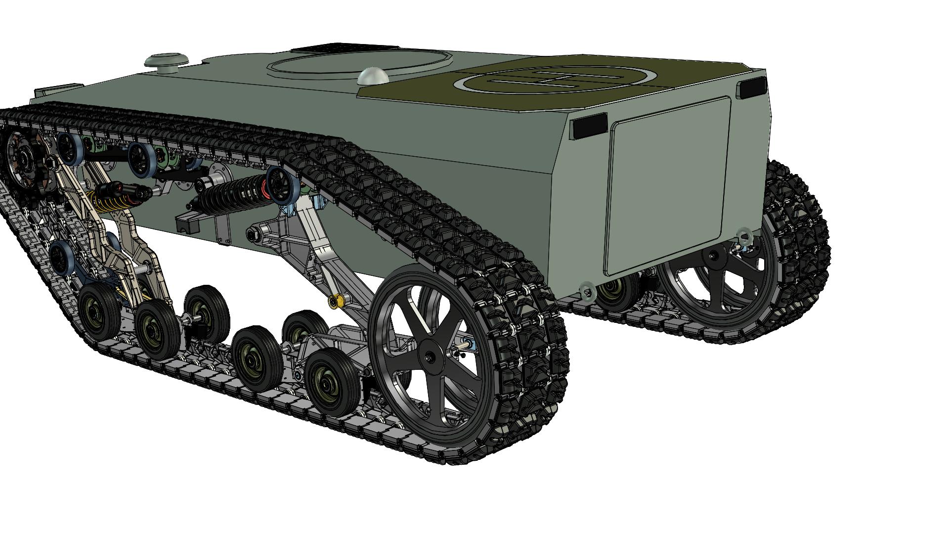 Veículo terrestre não tripulado do tipo rastreador de 500 kg
